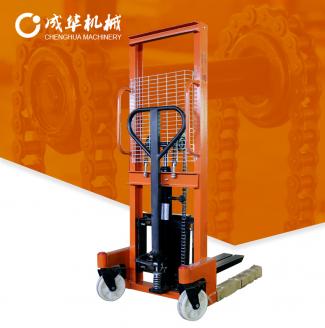 成華手動(dòng)液壓堆高車(chē)叉車(chē)0.5T/1T/2T/3T噸托盤(pán)升高堆垛車(chē)